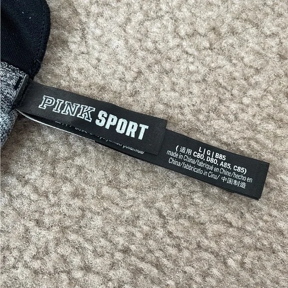 PINK Heathered Gray  Sports Bra - Picture 5 of 5